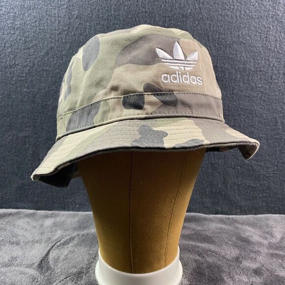 adidas Other - Adidas Camouflage Bucket Hat Unisex One Size Green Camo Hunting Walkng Casual 8"